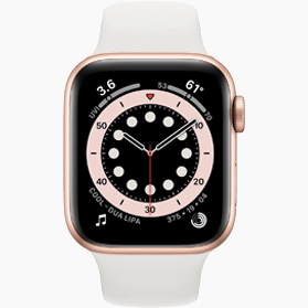 Apple Watch Series 6 40 mm aluminium or 4G avec bracelet sport blanc     
