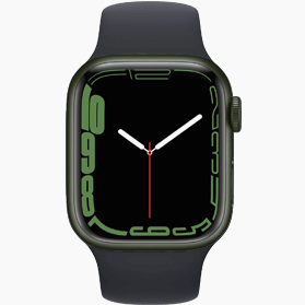 Remis à neuf Apple Watch Series 7 41mm aluminium vert wifi avec bracelet sport noir    