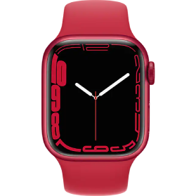 Remis à neuf Apple Watch Series 7 41mm aluminium rouge wifi avec bracelet sport rouge     
