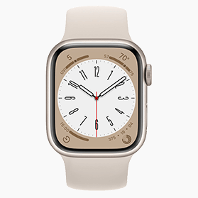 Remis à neuf Apple Watch Series 8 45mm aluminium starlight 4G avec bracelet sport blanc antique       