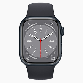 Remis à neuf Apple Watch Series 8 41mm aluminium noir wifi avec bracelet sport noir    