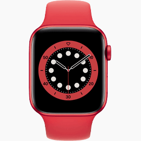 Apple Watch Series 6 40 mm aluminium rouge wifi avec bracelet sport rouge     