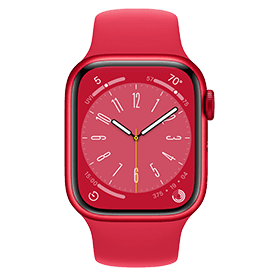 Apple Watch Series 8 45mm aluminium rouge wifi avec bracelet sport rouge