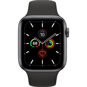 Apple Watch Series 5 44 mm aluminium noir wifi avec bracelet sport noir