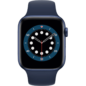 Apple Watch Series 6 44 mm aluminium bleu 4G avec bracelet sport bleu