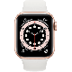 Apple Watch Series 6 44 mm aluminium or wifi avec avec bracelet sport blanc