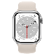 Remis à neuf Apple Watch Series 8 41mm aluminium argent wifi avec bracelet sportif blanc     