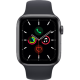Remis à neuf Apple Watch SE 2020 44 mm aluminium noir 4G avec bracelet sport noir    